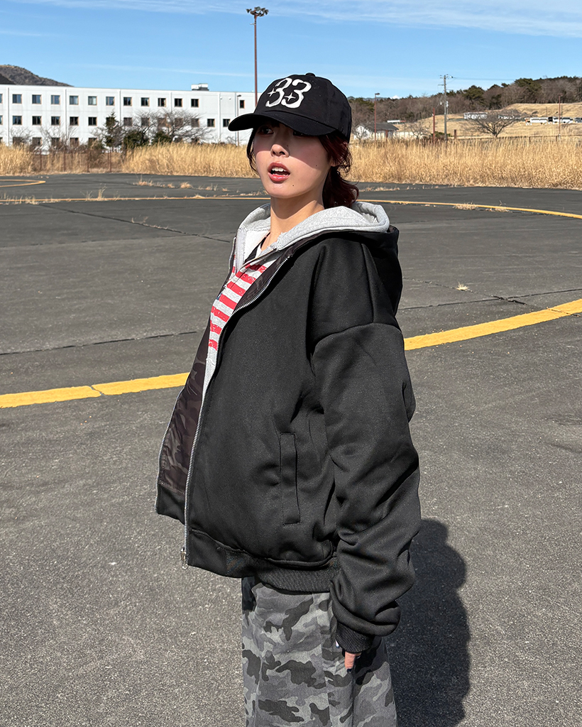 ユニセックス）ミリタリーリバーシブルジップパーカー | ファッション