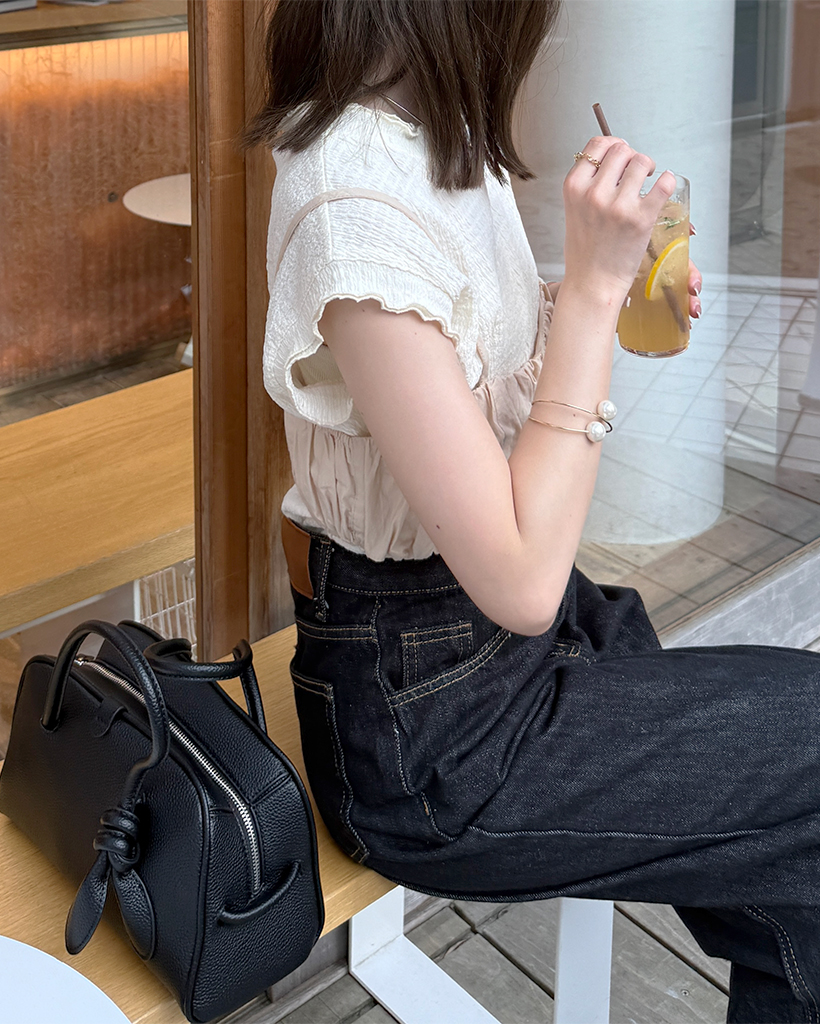 シャーリングクロップドビスチェ | ファッション通販サイト NUGU