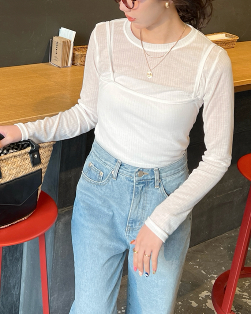 シースルーキャミビスチェセット | ファッション通販サイト NUGU