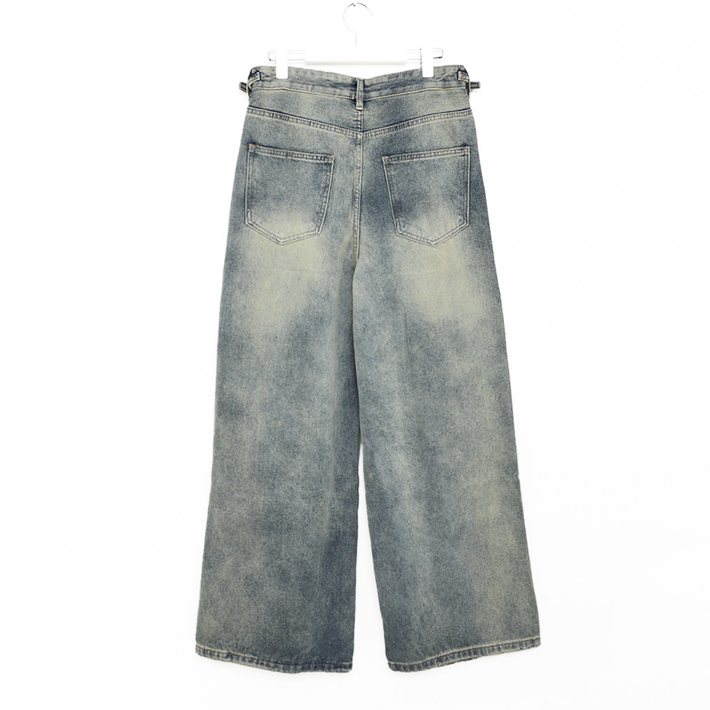 ヴィンテージスリットダメージデニムパンツ | ファッション通販サイト NUGU