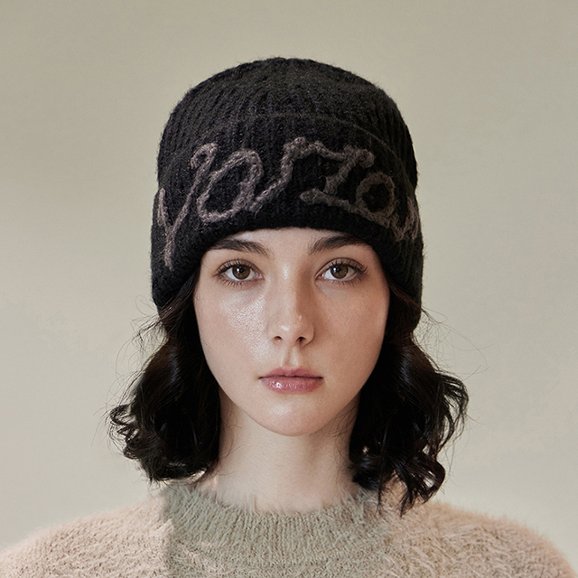 Kアイドル着用]VARZARHandleLogoBeanieBlack | ファッション通販サイト