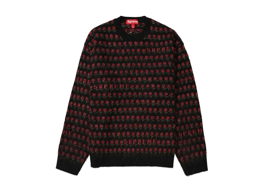 Supreme Flowers Metallic Sweater 