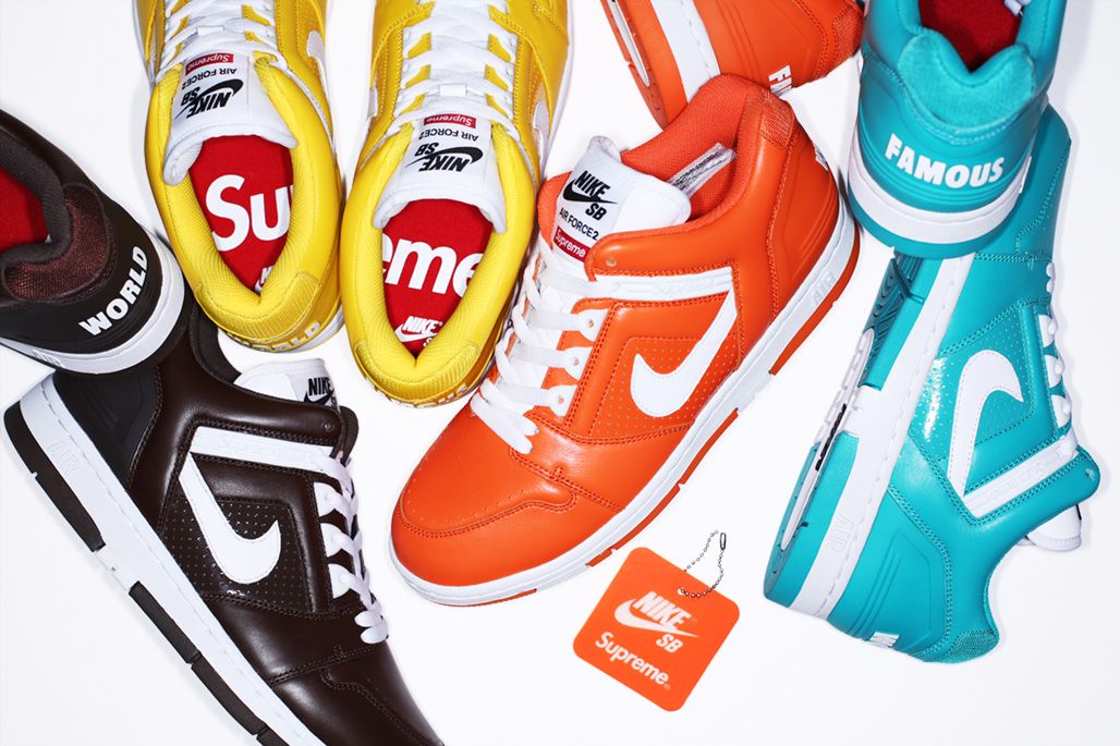 スニダンで購入可】SUPREME × NIKE SB AIR FORCE 2 4COLORS