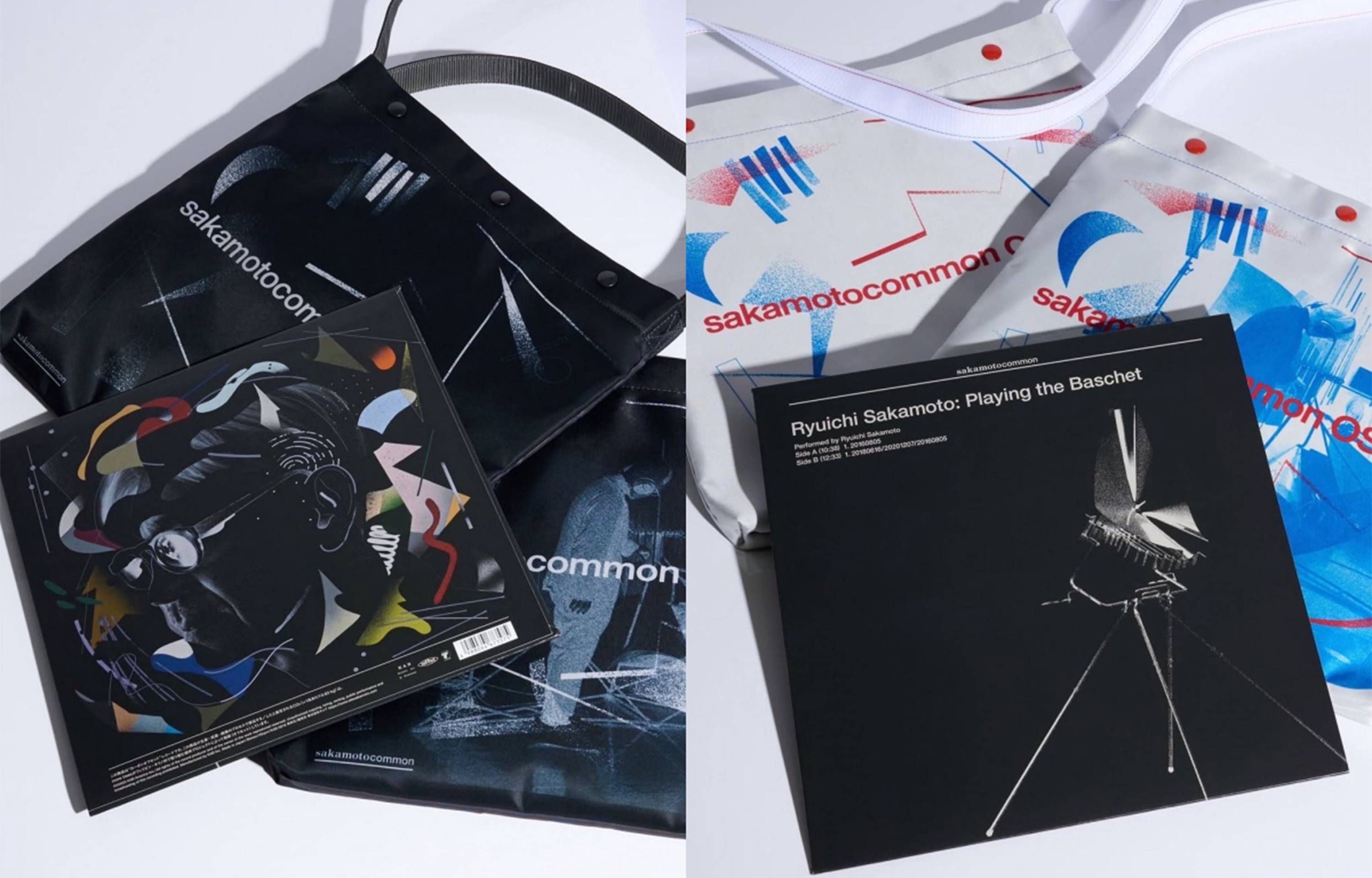 坂本龍一とPOTRがコラボ！未発表音源LPがセットになったショルダー