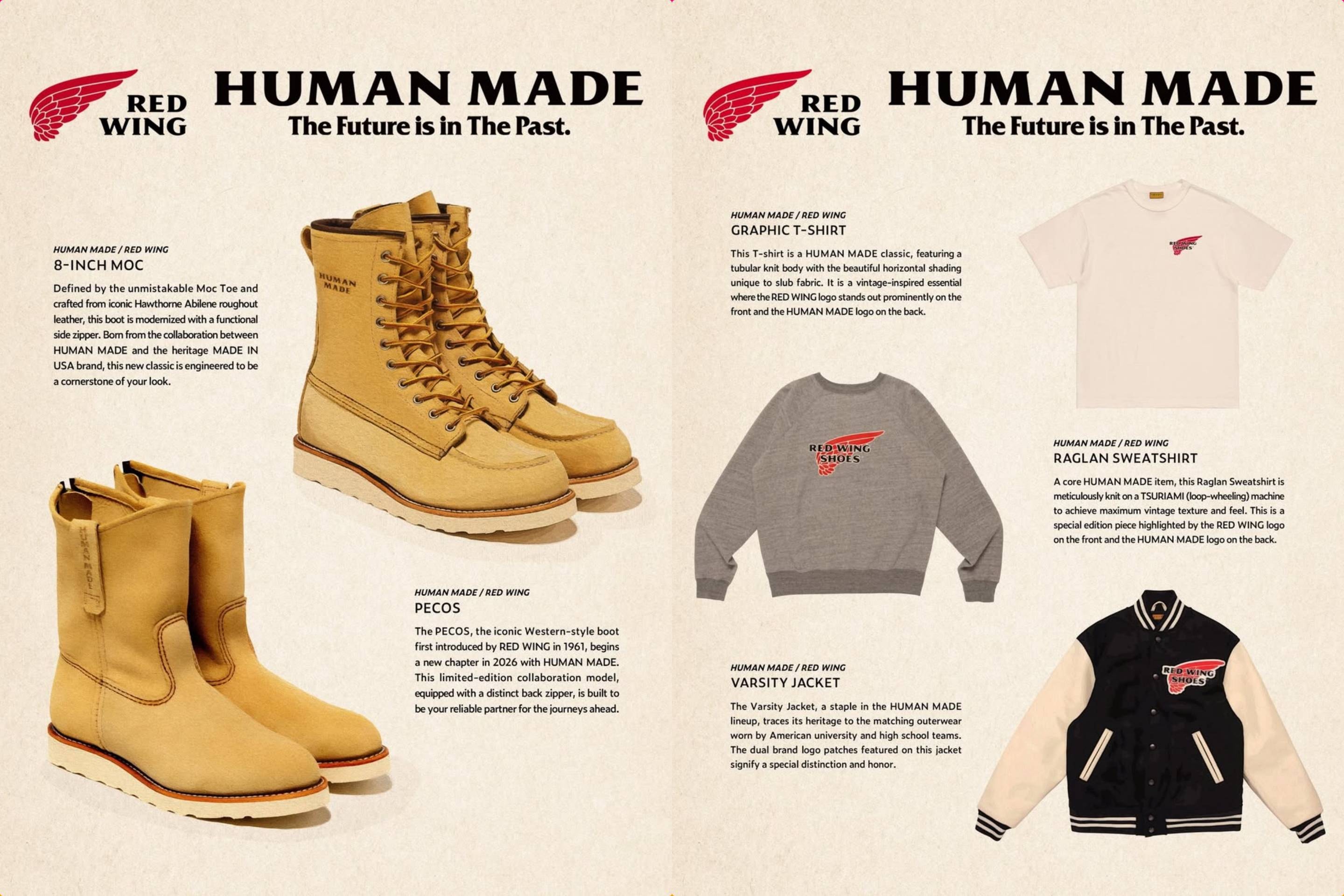 HUMAN MADE × RED WINGがタッグ！伝統と革新が融合した2型のブーツと