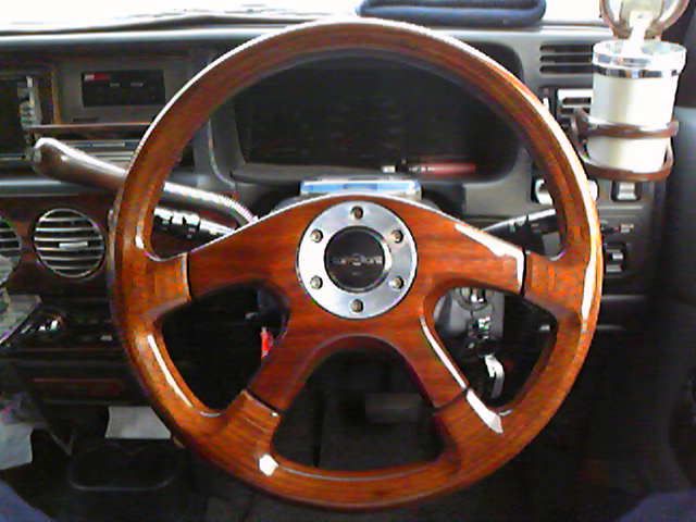 italvolanti ステアリング ウッド レザー37パイ