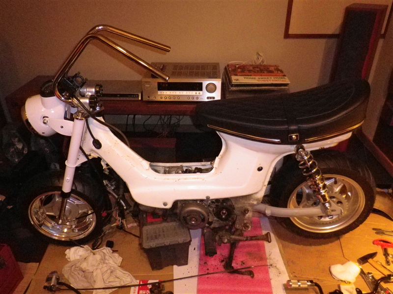 シャリー70純正新品ベース張替えシート（ホンダ シャリー）by クロス