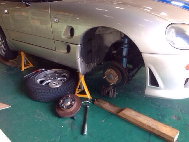 フロント、ハブ、ナックル交換（スズキ カプチーノ・EA11R/21R）by