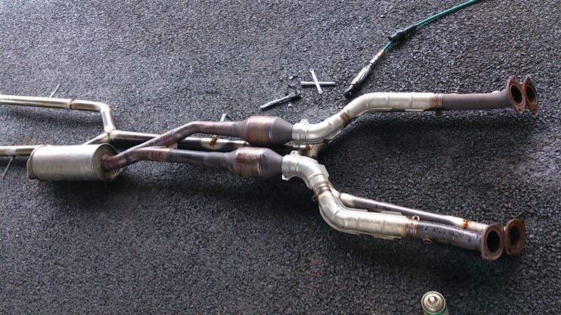 中間マフラーストレート加工（レクサス IS・GSE20系）by レト＠金色
