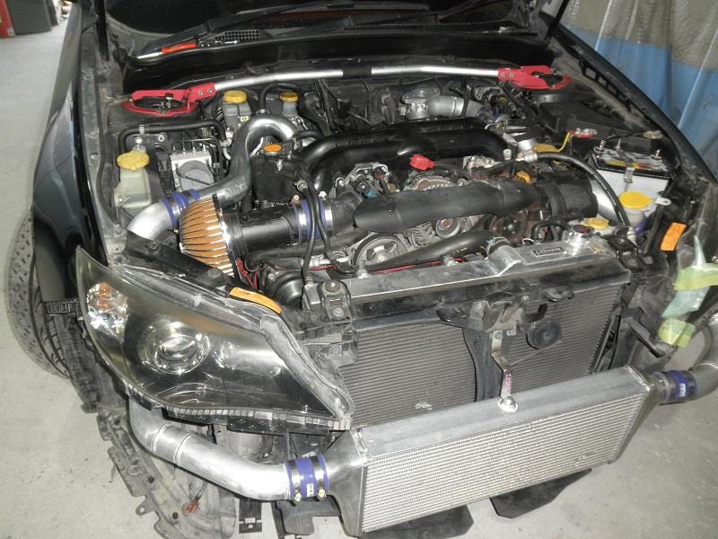 レガシィ(BP/BL)用 HKS前置きインタークーラー流用（スバル