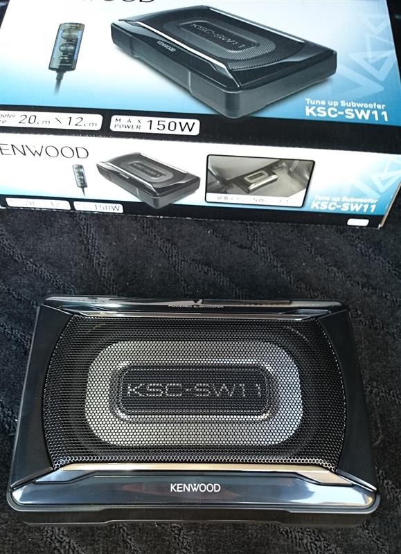 KENWOOD サブウーファーKSC-SW11 取付け+設置台作成（トヨタ