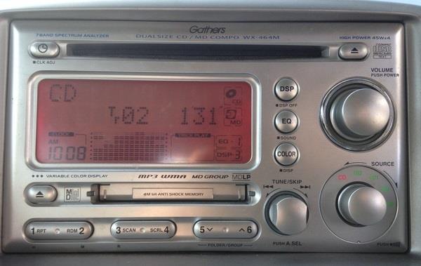 ホンダ純正 Gathers CD&MDデッキ (WX-464)（ホンダ ライフ・JB5/6/7/8