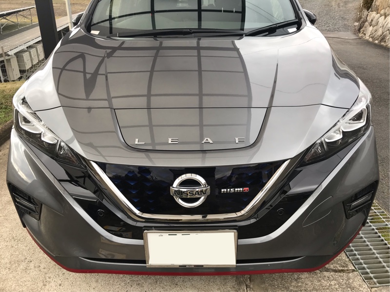 充電ポートカバーLEAFステッカー貼り付け（日産 リーフ・ZE1）by X1510