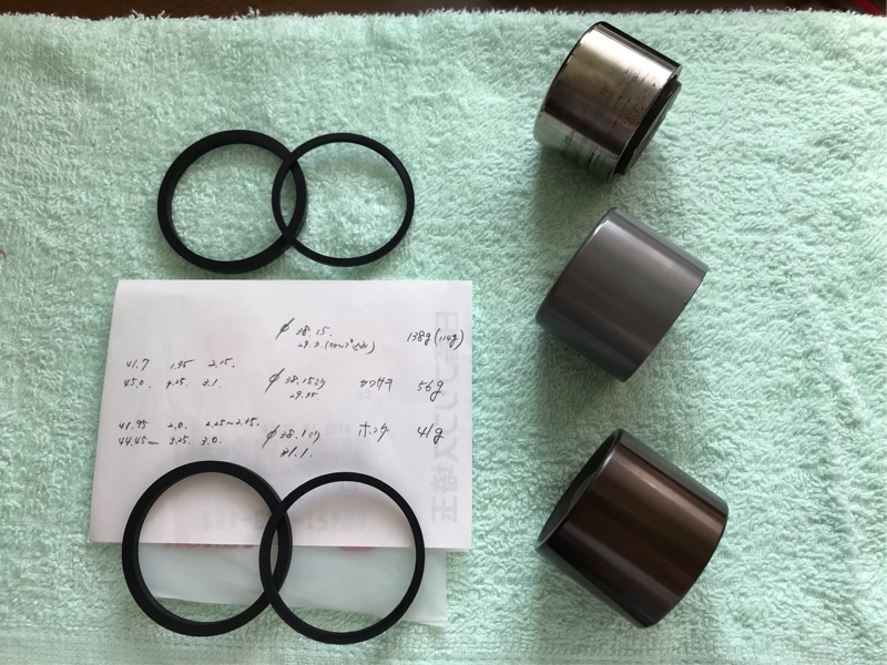 ホンダ純正 カシマコートリアキャリパーピストン径38ミリ流用 54,150km