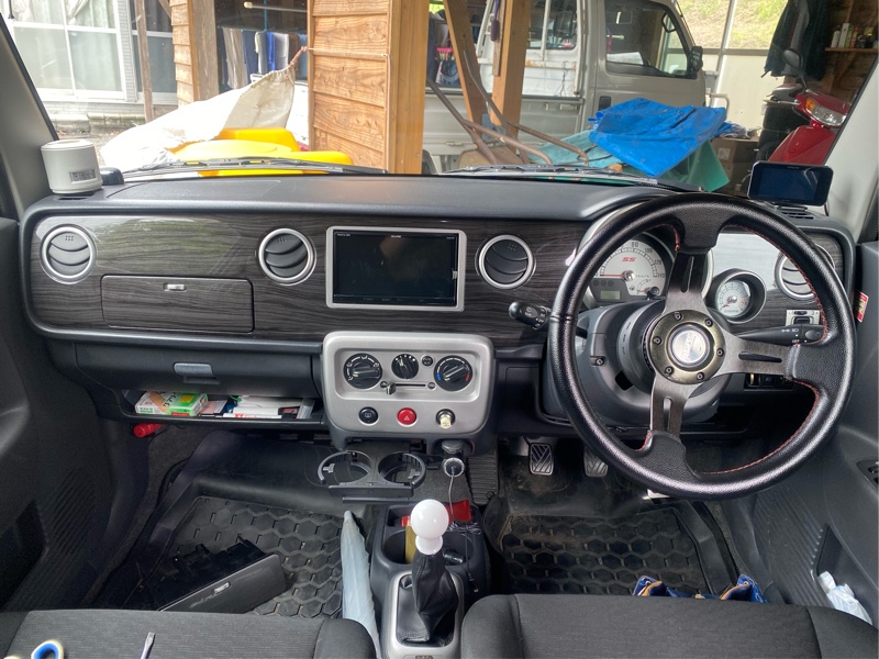 インパネ 黒木目へ交換！！（スズキ アルトラパン・HE21S）by とくまー