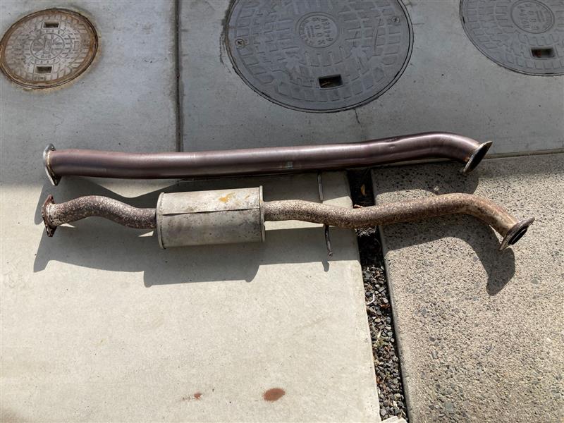 CPV35にZ33用中間パイプを付けてみた。（日産 スカイラインクーペ