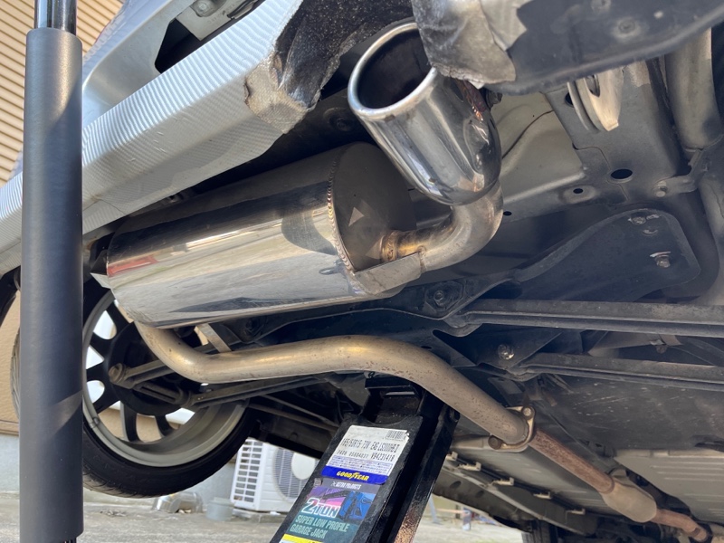 STI Genomeマフラー → RISE-Xマフラーへ交換 （スバル プレオ・RA/RV