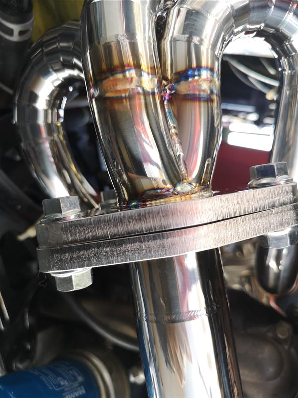 NUSARI エキマニ、触媒交換② 取付（ホンダ ビート・PP）by nao＠黄び