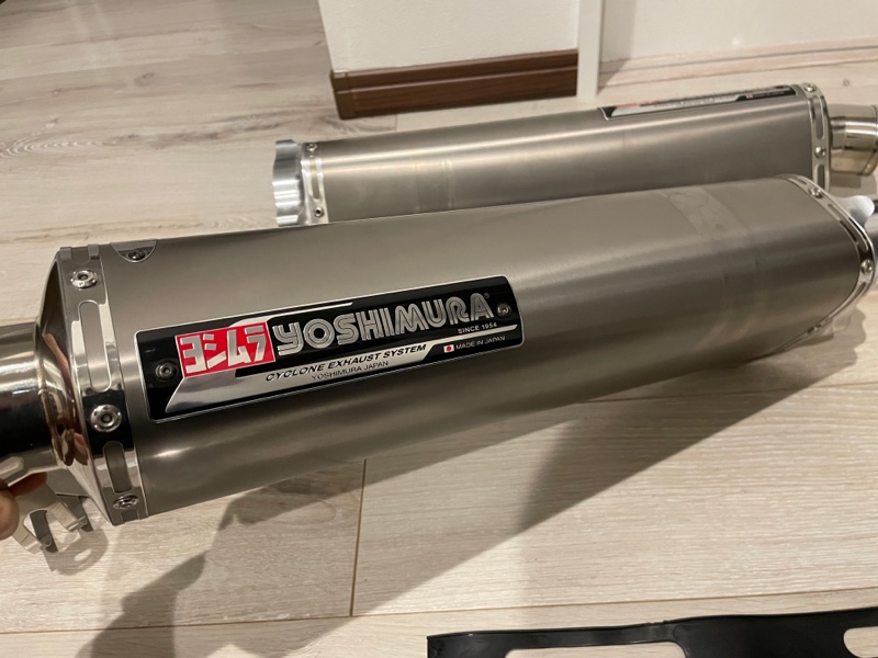 ハヤブサ ヨシムラ チタン スリップオン マフラー交換（スズキ