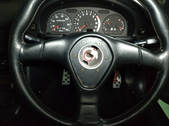 スズキ カプチーノ（EA11R ）ステアリングホイール 3スポーク ブラック