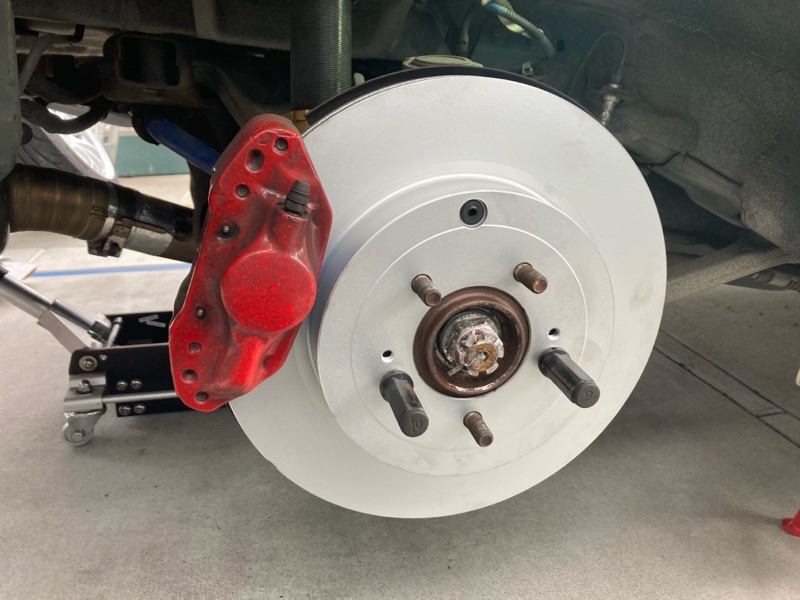リアブレーキディスクパッドとローター交換（三菱 ランサー