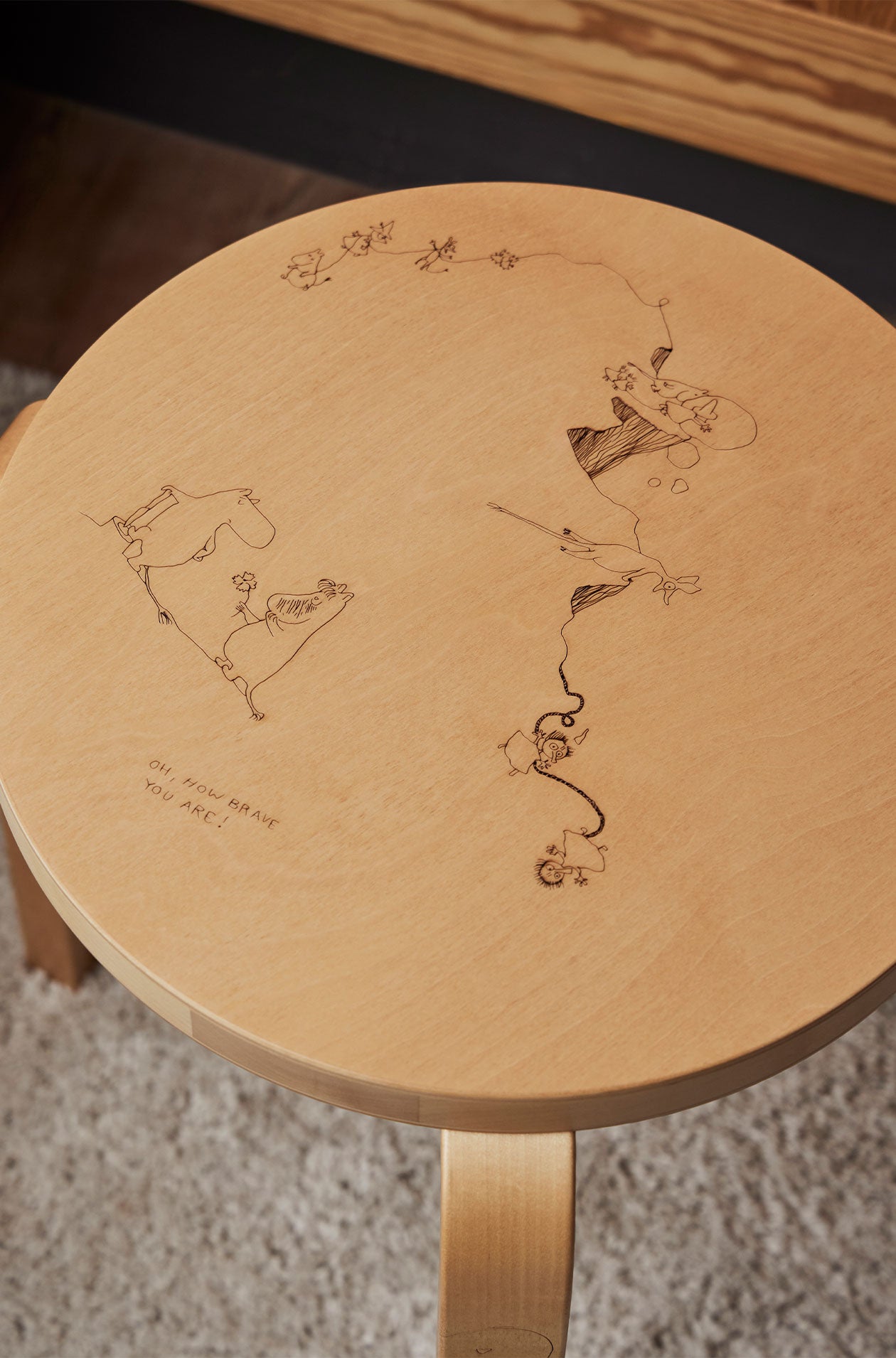 Artek + Moomin (アルテック＋ムーミン) Stool 60 Celebration | Artek