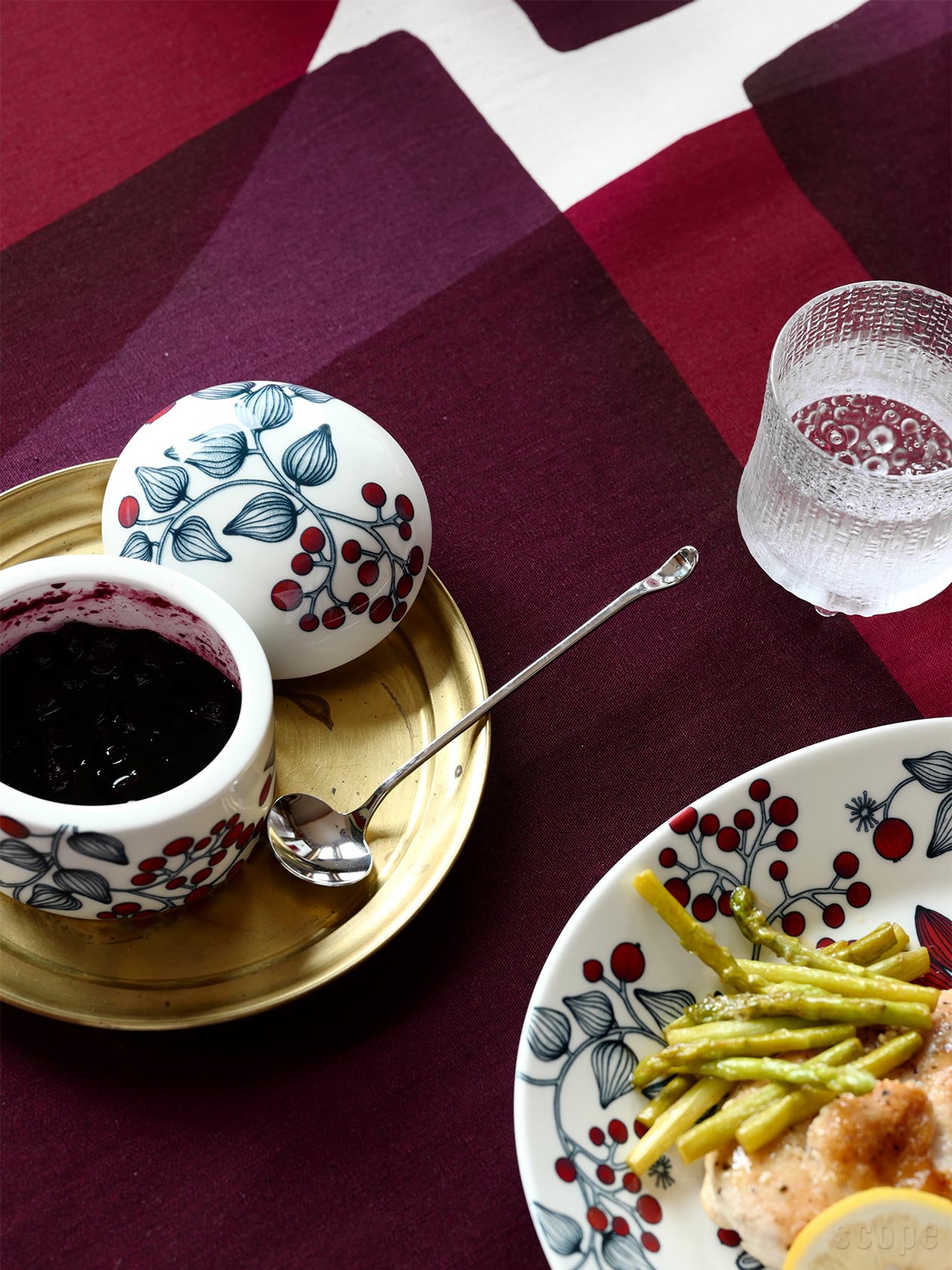 スコープ テーブルクロス　Slowpe Sliceワイン 170㎝ 販売終了】Slowpe<br>Slice ワイン