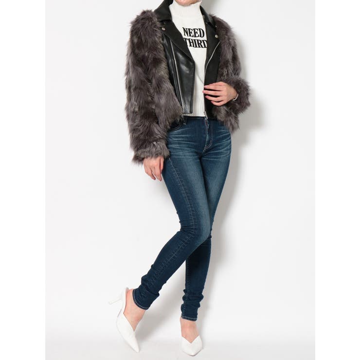 レイヤードエコファーライダースジャケット[品番：MKSW0026355]｜GYDA