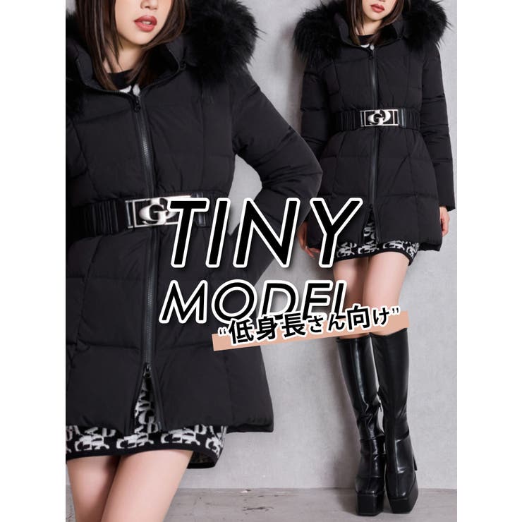 TINY】GDベルト付きロングダウンコート[品番：MKSW0066519]｜GYDA