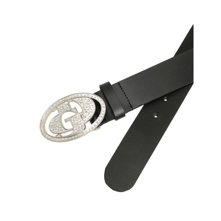 ラインストーンGDレザーワイドベルト[品番：MKSW0064069]｜GYDA