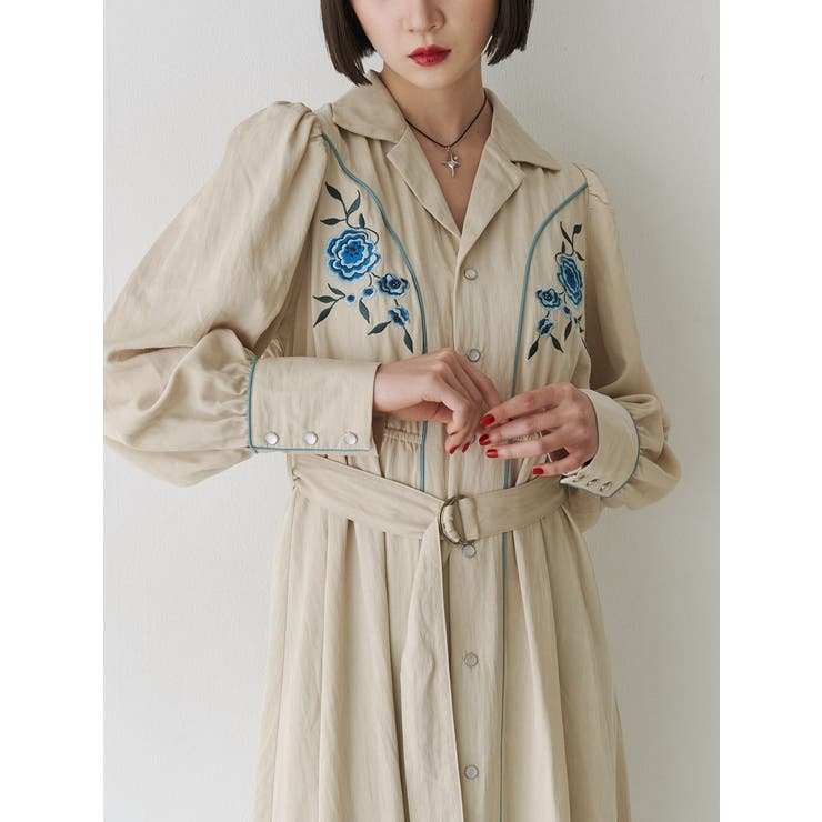 エンブロイダリーウエスタンロングワンピース[品番：MKSW0062108