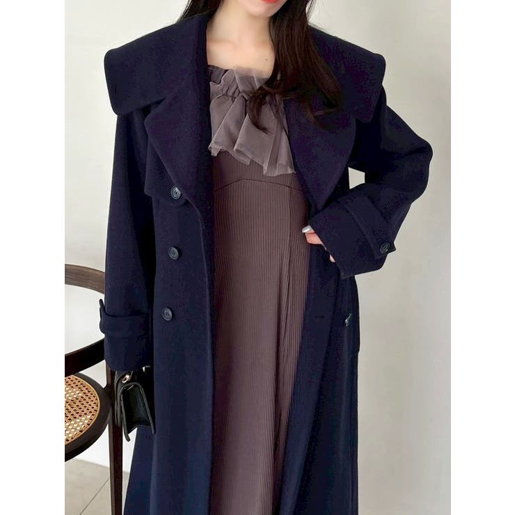 セーラービッグカラーコート[品番：MKSW0067158]｜dazzlin（ダズリン