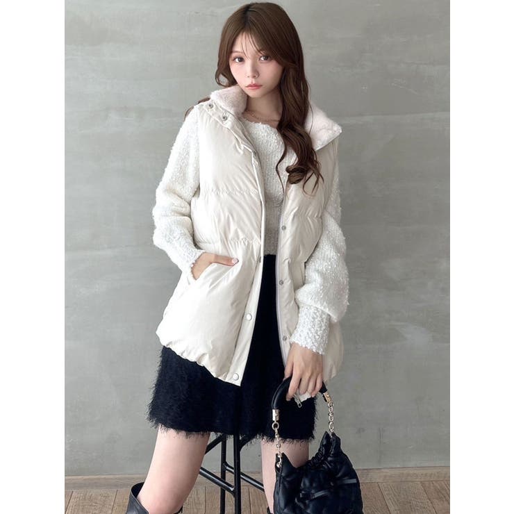 ネックファーダウンベスト[品番：MKSW0060702]｜RESEXXY（リゼクシー