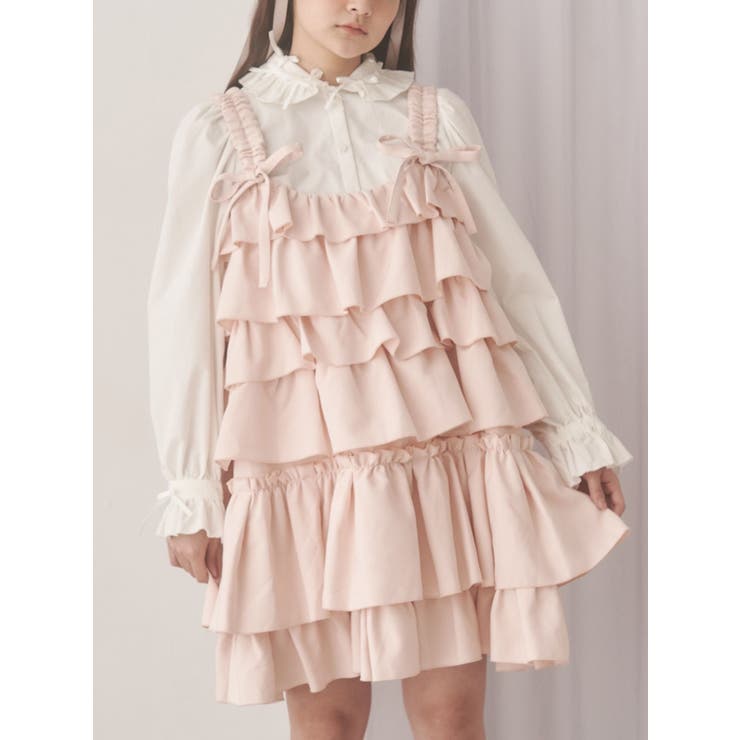 ホイップクリームミニワンピース[品番：MKSW0066256]｜merry jenny