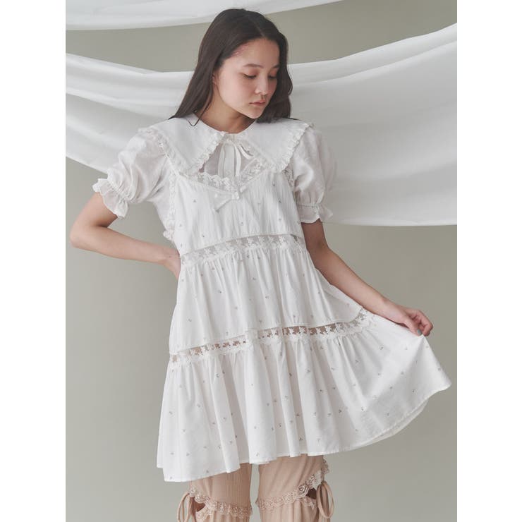 flowerフレアベビードール[品番：MKSW0061900]｜merry jenny