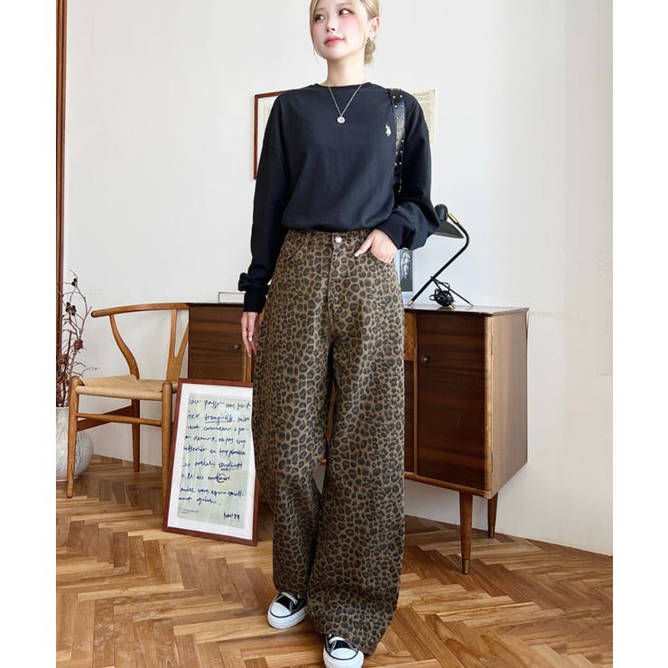 レオパード柄パンツ[品番：ERMW0003932]｜moment+（モーメントプラス