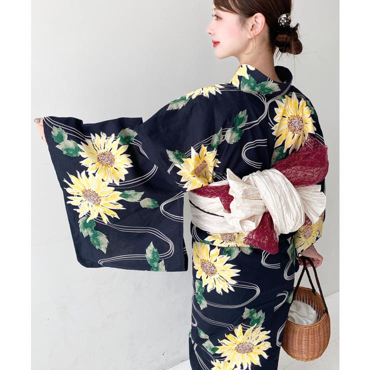 浴衣3点セット（ゆかた・帯2本）、その他3のみ2点セット[品番