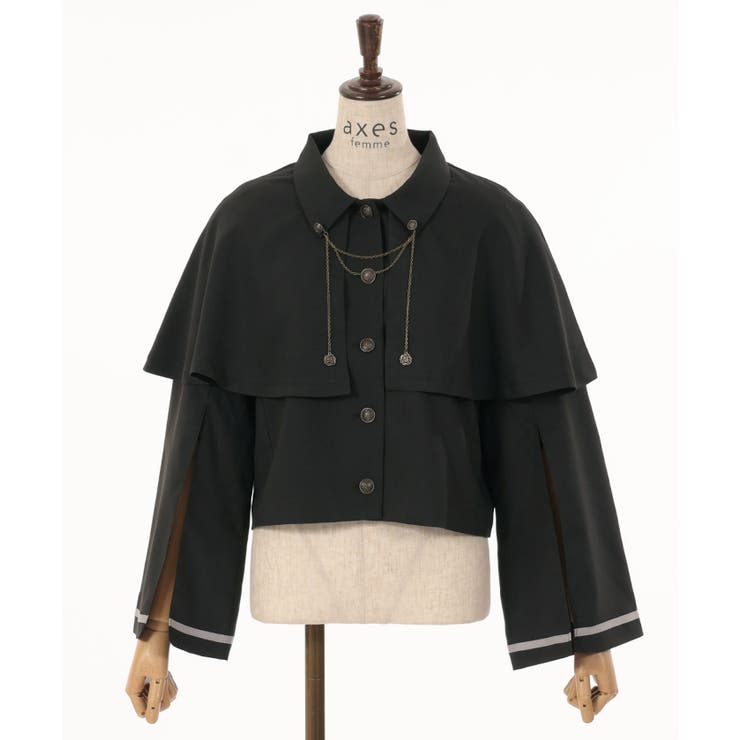 チェーン付ケープジャケット[品番：IGAW0004528]｜axes femme