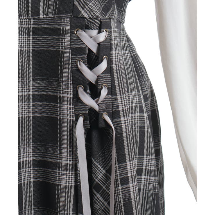 ビスチェ切替レースアップワンピース[品番：IGAW0006775]｜axes femme