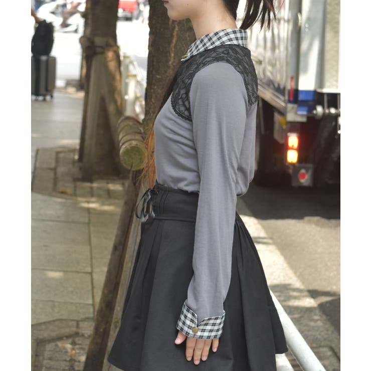 襟付きトップス[品番：IGAW0006893]｜axes femme（アクシーズファム