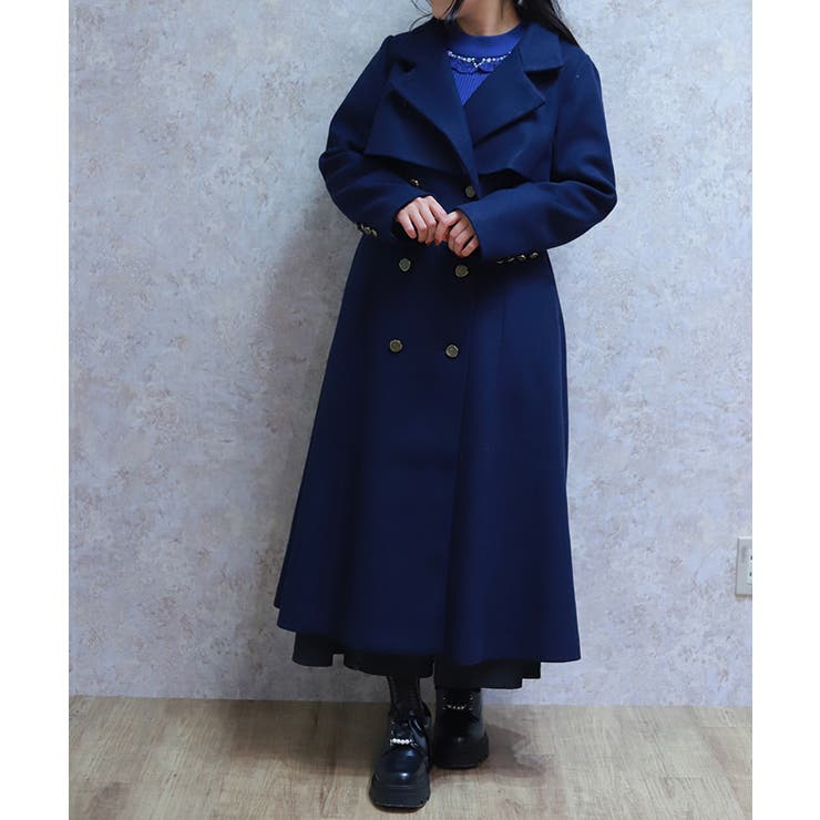 2WAYカラーロングコート[品番：IGAW0007087]｜axes femme