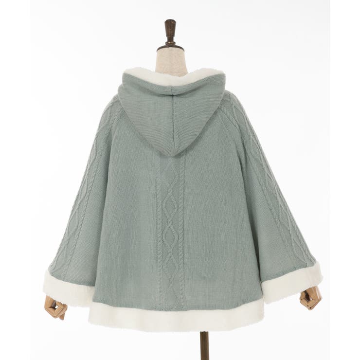 編み上げ裏ボアニットポンチョ[品番：IGAW0004355]｜axes femme