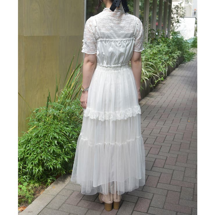 コルセット風編上ジャンスカ[品番：IGAW0006770]｜axes femme