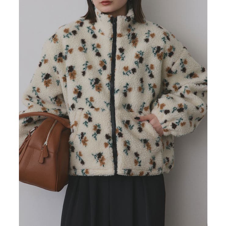 フラワーボアブルゾン[品番：ADEW0005145]｜ad thie（アドティエ）の