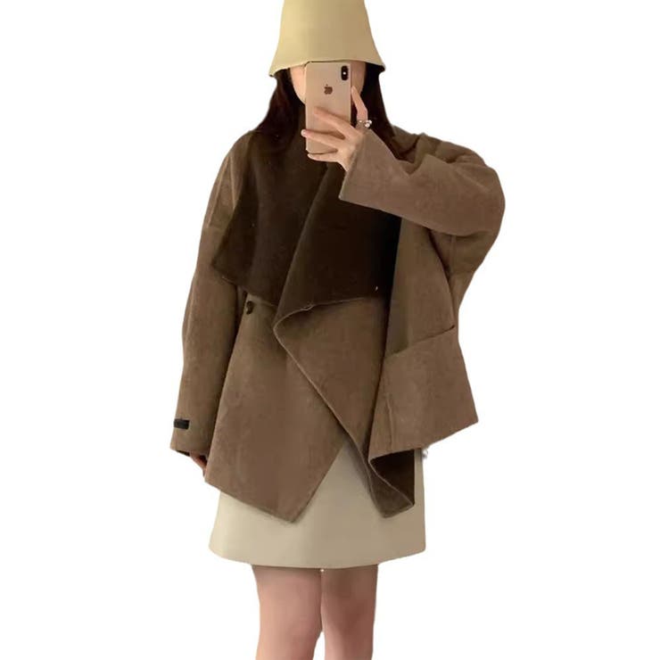 モダンドレープ ショートウールジャケット【AW】[品番：XT000011530