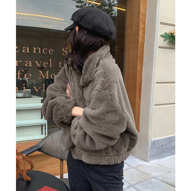 ファージャケット レディースボアブルゾン[品番：AGCW0006000