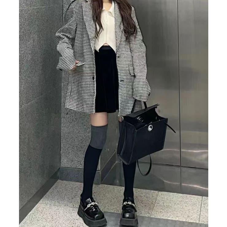 ニーハイソックス バイカラーレッグウェア[品番：AGCW0005048