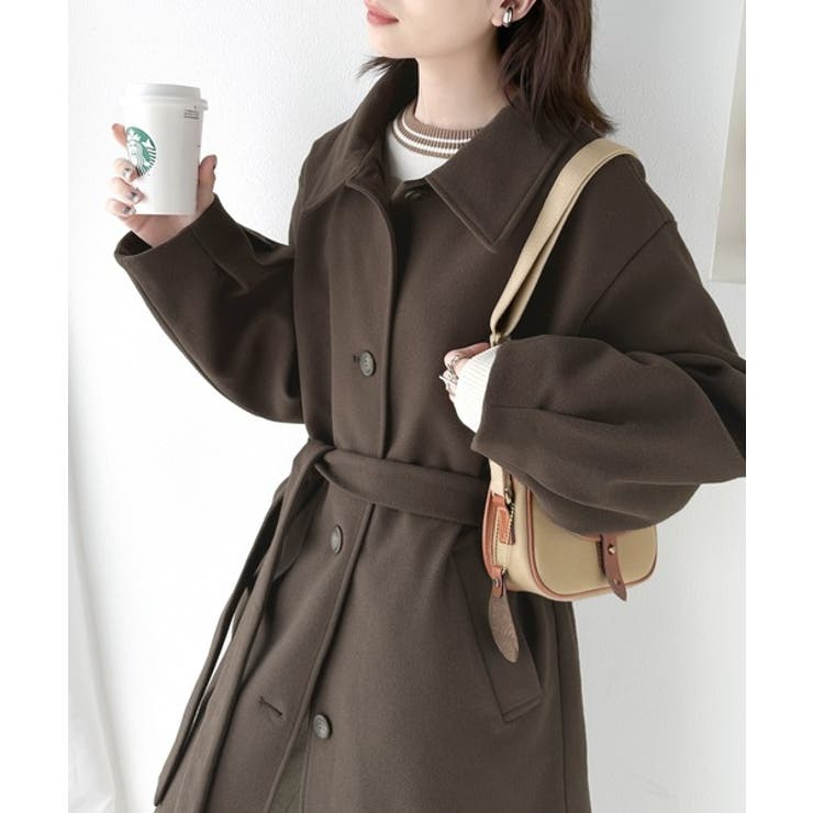 ラフに羽織るだけで今っぽく。ニットモッサライト スタンドカラー