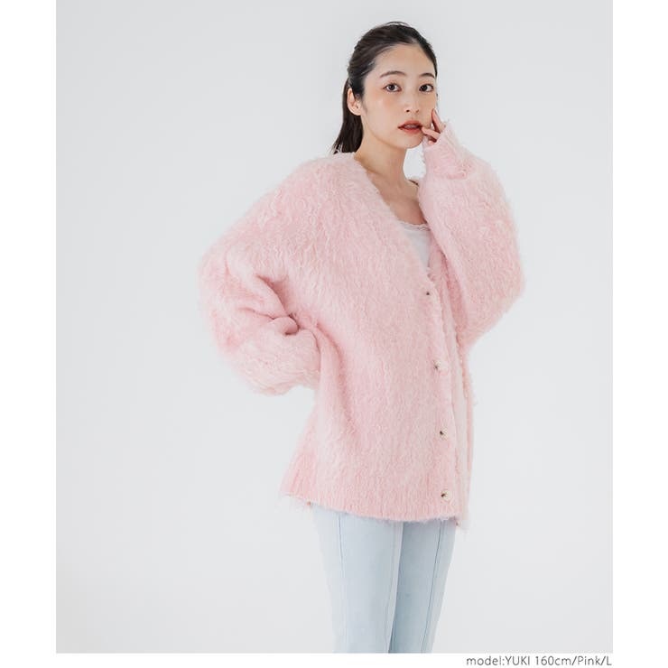 モヘヤ風ニットカーディガン[品番：PA000016549]｜coca（コカ）の