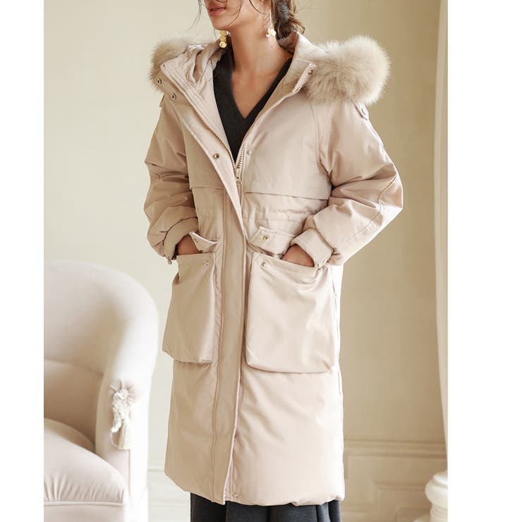 リアルファーフードダウンコート[品番：DSSW0002871]｜SAISON DE